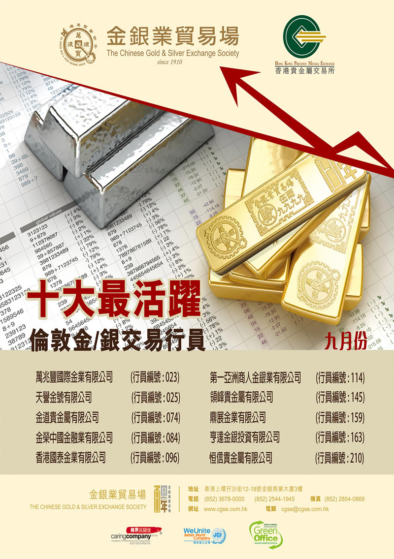 天誉国际蝉联金银业贸易场1-9月份十大最活跃伦